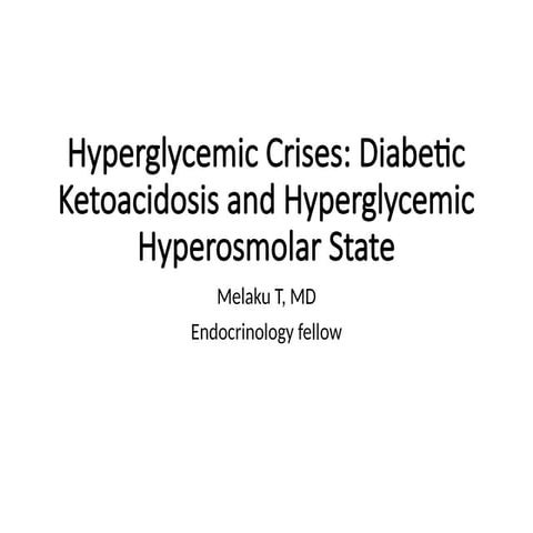 Management of diabetic ketoacidosis | PPTX