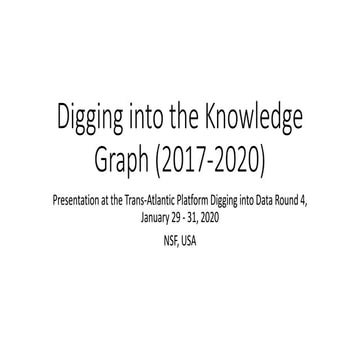 Digging into the Knowledge Graph (2017-2020)