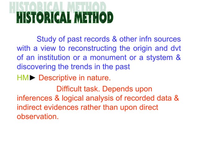 Historical Method of Research