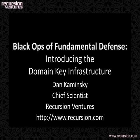 Black Ops of Fundamental Defense: