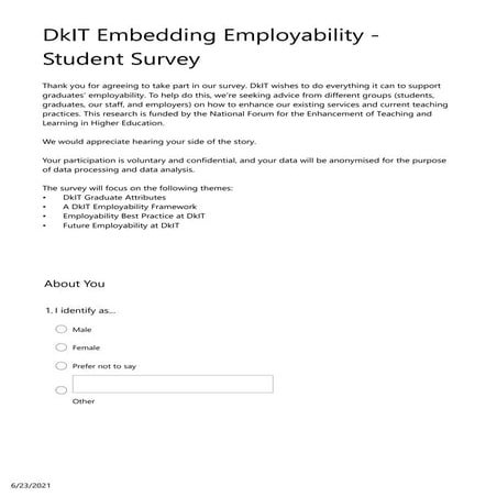 Embedding Employability Survey - Students