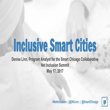 Inclusive Smart Cities - Net Inclusion 2017 Presentation