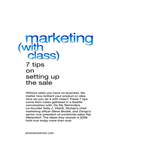 Marketing (with class)