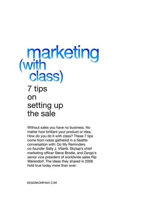Marketing (with class)