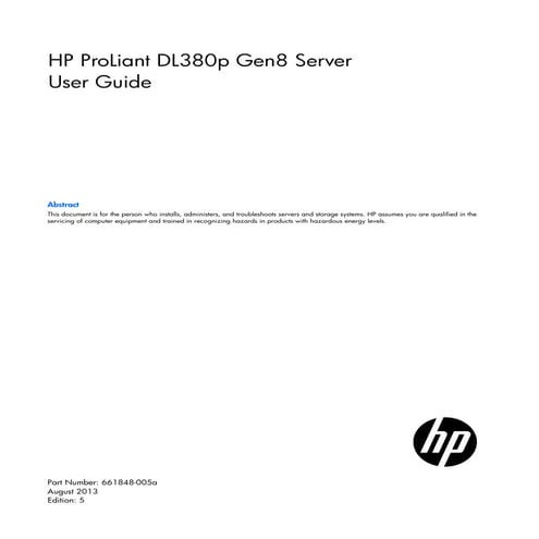 Dl380p gen8 manual