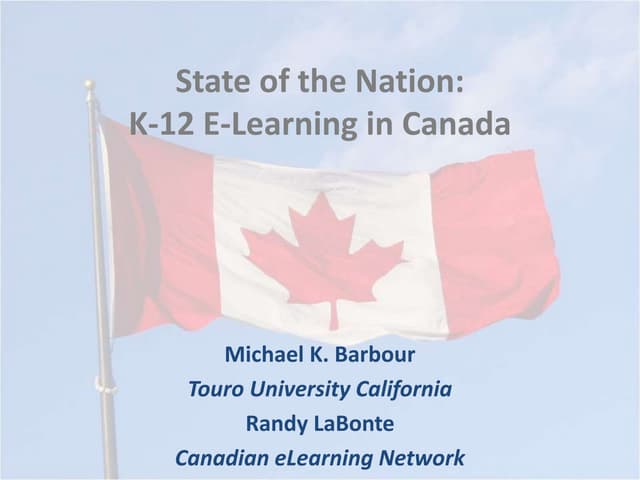 DLAC 2022 - State of the Nation: K-12 e-Learning in Canada 