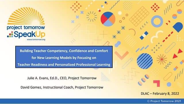 Building Teacher Competency, Confidence and Comfort
