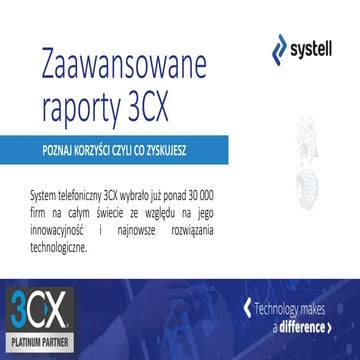 Dlaczego raporty 3 cx z systell