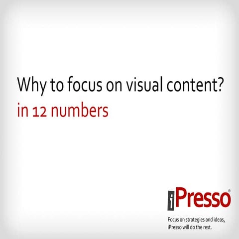 Why to focus on visual content? in 12 numbers