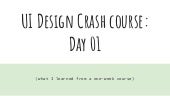 UI Design 101: Day 01 of 07