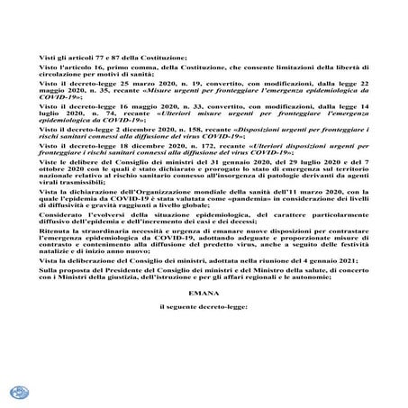 Decreto Covid, regole e restrizioni dal 7 al 15 gennaio