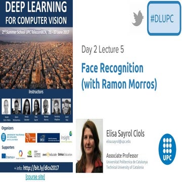 Face Recognition (D2L5 2017 UPC Deep Learning for Computer Vision)