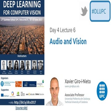 Audio and Vision (D4L6 2017 UPC Deep Learning for Computer Vision)