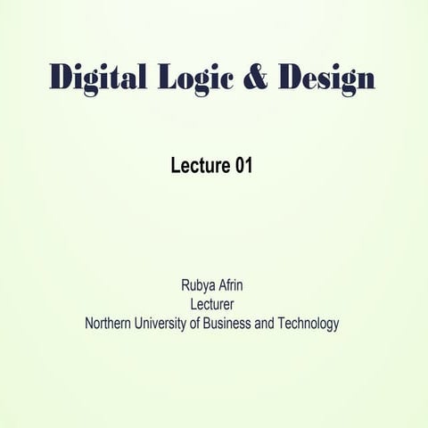 Digital Logic & Design | PPT