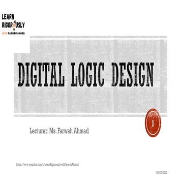 Dld  lecture 1- digital systems