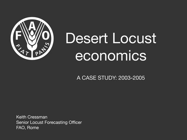 Desert Locust economics: 2003-05 ca...