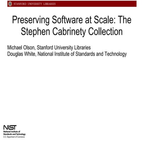 Preserving Software at Scale: The Stephen Cabrinety Collection