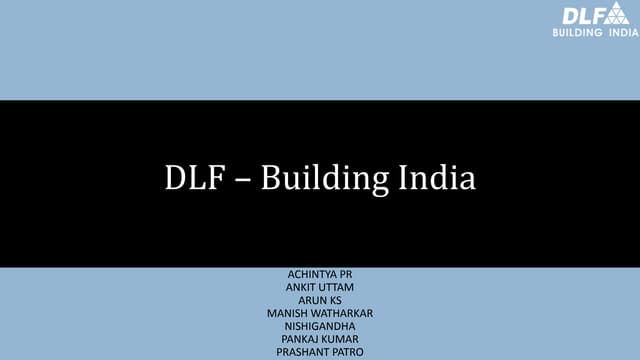 DLF - A Company Analysis from a Strategic Perspective | PPT