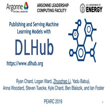 Publishing and Serving Machine Learning Models with DLHub