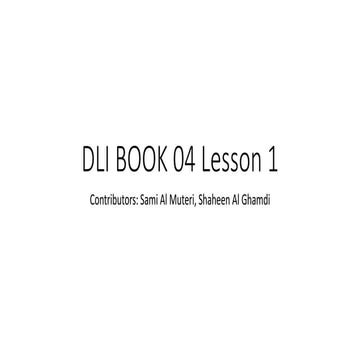 DLI book 04 lesson 1