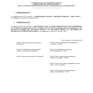 AGIRC Délibérations d31 et d34