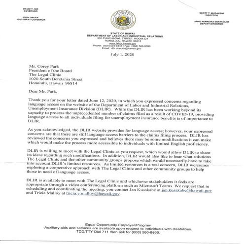 DLIR Response Language Access