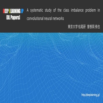 A systematic study of the class imbalance problem in convolutional neural net...