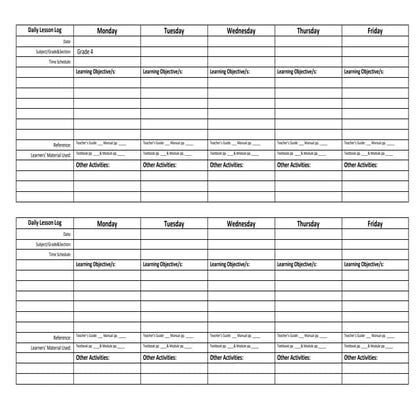 Daily Lesson log | DOCX