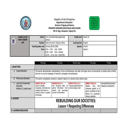 Dll 4th qtr-grading-week-1 | DOCX