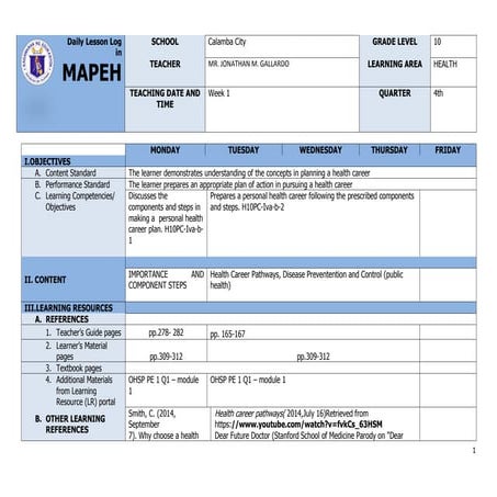 DLL - Health 10 - week 1- 2.pdf