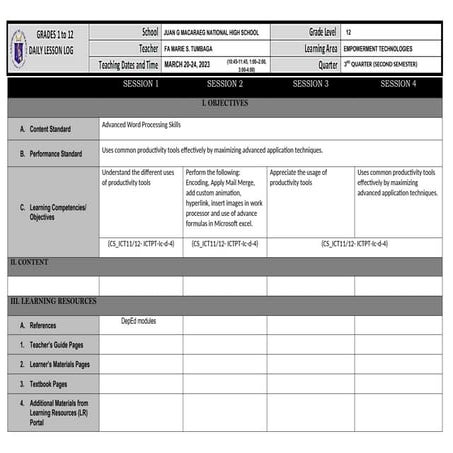 Lesson 4 Productivity Tools.pptx