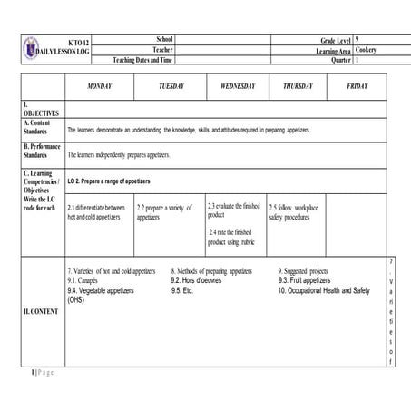DLL COOKERY 9  [week 4] prepare appetizer.docx