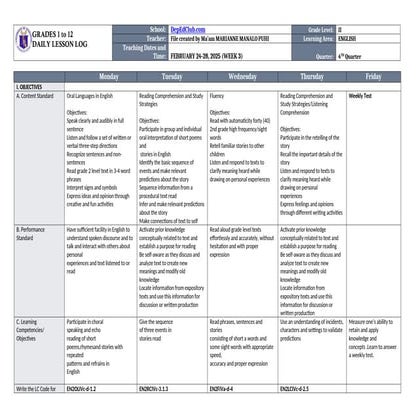 DAILY LESSON LOG L_ENGLISH 2_QUARTER 4 WEEEK 44_WEEK 3