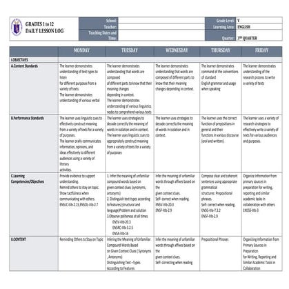 Daily Lesson Log in English 3, Week 2.pdf