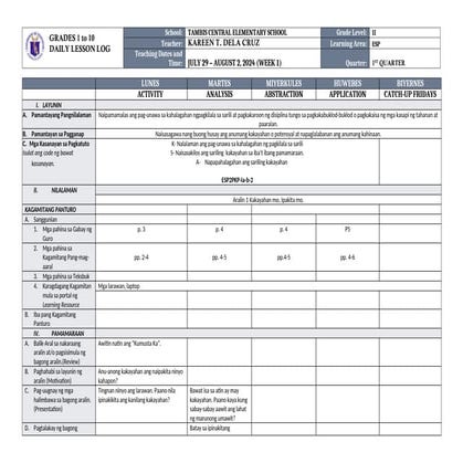 Aral activity and worksheets filipino.pptx