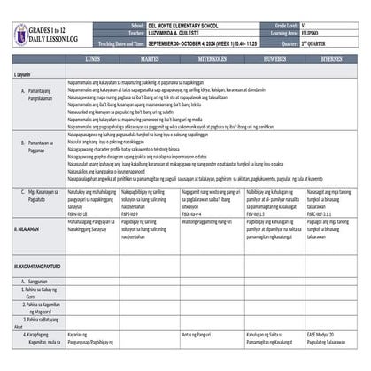 DLL_FILIPINO 6_Q2_W4.docx Grade   6 Kayarian ng Pang Uri six