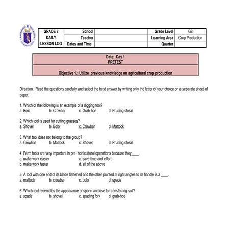 DLL in TLE CROP PRODUCTION G8-7.doc