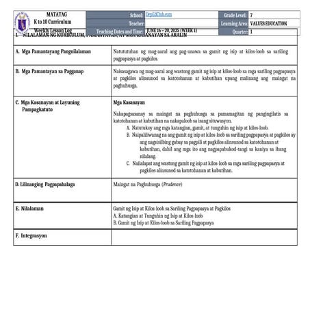 DLL MATATAG _VALUES EDUCATION 7 Q1 W1 (1).docx
