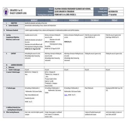 DLL_MATHEMATICS 5_Q4_W1 GUIDE IN TEACHING THE LESSON