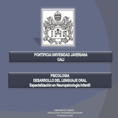 Desarrollo del Lenguaje Oral Zamira