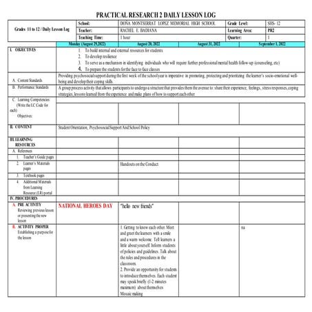 DLL PR2-first week .docx