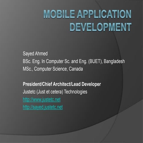 Mobile Application Development Using Java