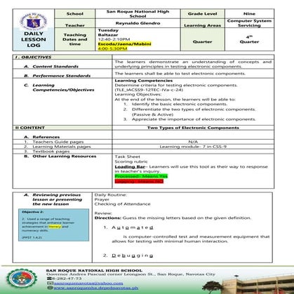 DLP FOR COT IN ELECTRONIC COMPONENTS .....
