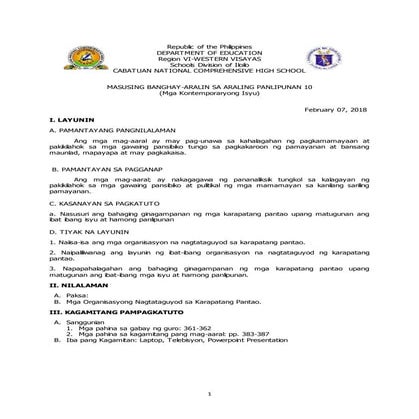 MGA ORGANISASYONG NAGTATAGUYOD NG KARAPATANG PANTAO