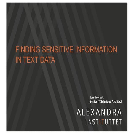 Finding sensitive information in text data