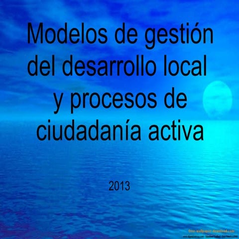Desarrollo local gestión