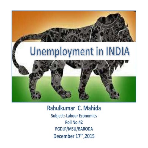 Unemployment in India-Economic and social point of view
