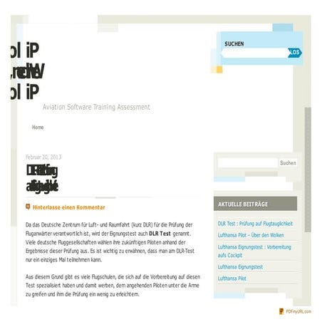 DLR Test | PDF