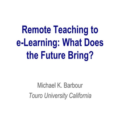 DL Symposium 2020 - Remote Teaching to e-Learning: What Does the Future Bring?