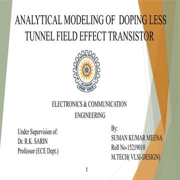 Analytical Modeling of Tunneling Field Effect Transistor (TFET) | PDF